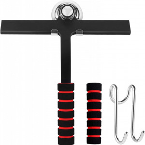 Racleta cu suport KEECOW, silicon, negru/rosu, 22,9 x 21,5 cm