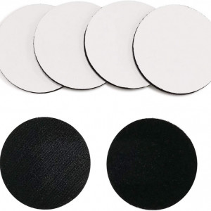 Set de 10 buline autoadezive JANEMO, alb/negru, 6 cm