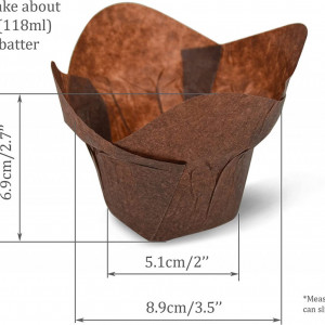 Set de 100 cupe pentru copt SimpleGood, hartie, alb, 8,9 x 6,9 x 5,1 cm