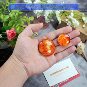 Set de 12 magneti de frigider Simpletome, sticla/metal, 3D, multicolor, 4 x 1.4 cm