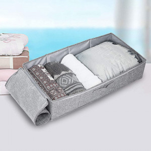 Set de 2 genti de depozitare ENJOHOS, textil, gri, 76 x 38 x 17 cm