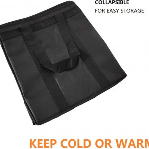 Set de 2 genti termice Yongzhenlite, tesatura, negru, 30 x 16 x 35 cm