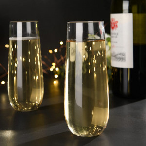 Set de 2 pahare Hotder plastic, transparent, 15,3 x 6,1 cm, 355 ml