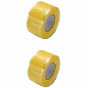 Set de 2 role banda de izolatie adeziva Monika Car, silicon, galben, 2,5 cm