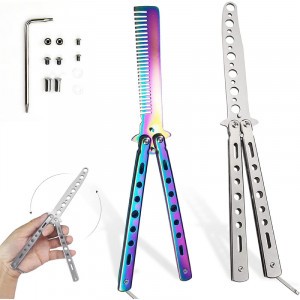 Set de 2 ustensile pentru frizerie JIASHA, otel inoxidabil, multicolor, 22,2 cm