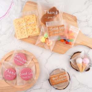 Set de 200 pungi pentru dulciuri Astaron, celofan, transparent, 10 x 10 cm / 7 x 7 cm