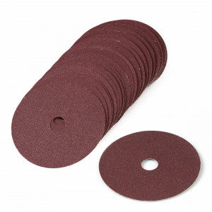 Set de 25 discuri abrazive cu gaura centrala SPEEDWOX, oxid de aluminiu, rosu, 120, 12,5 x 5,8 cm