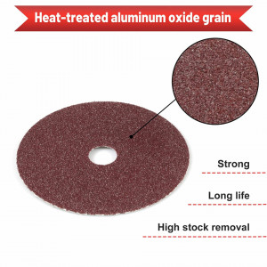 Set de 25 foi abrazive SPEEDWOX, oxid de aluminiu, 60 granulatie, rosu, 12,5 cm