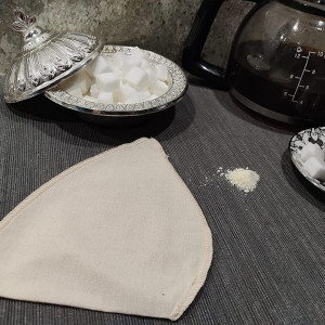 Set de 25 pliculete pentru ceai, 3 filtre de cafea si 2 saculeti pentru lapte vegetal Générique, bumbac, alb