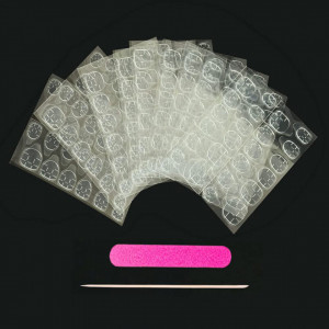 Set de 288 autocolante pentru unghii Cerioll, transparent