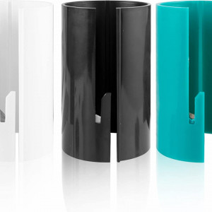 Set de 3 accesorii pentru taierea/impachetarea hartiei Taekooki, plastic, alb/negru/albastru, 10 x 6 cm