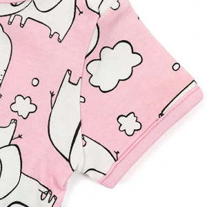 Set de 3 body-uri pentru bebelusi JiAmy, bumbac, alb/roz, 12-24 luni
