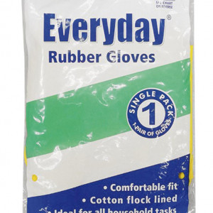 Set de 5 perechi manusi Everyday din cauciuc, marimea L, galben
