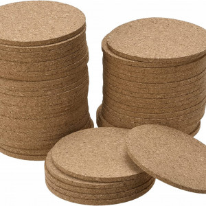 Set de 50 coastere Sourcing map, pluta, maro, 95 x 4 mm