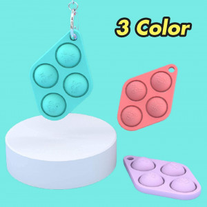 Set de 6 brelocuri PeaMirmy, silicon/metal, multicolor, 4,5 x 7 cm