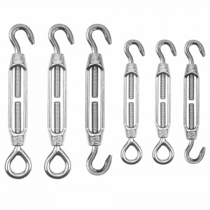 Set de 6 carlige pentru umbrele/corturi M4/M6 Homsyway, otel inoxidabil, argintiu