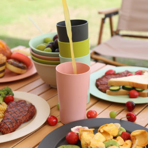 Set de 6 pahare Greentainer, plastic, multicolor, 12,9 x 7,3 cm, 400 ml