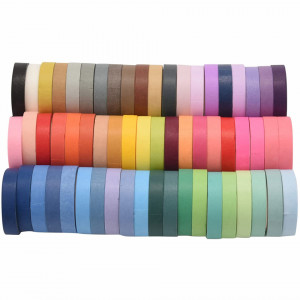 Set de 60 de role panglica pentru bricolaj Coairrwy, hartie, multicolor, 8mm x 4 m
