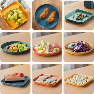 Set de 8 farfurii cu suport Roucerlin, ceramica, galben, 15 cm