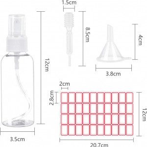 Set de 8 sticlute pentru parfum LANMOK, plastic, 3,5 x 12 cm