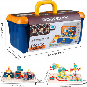 Set de constructie pentru copii Jigsaw, 246 piese, plastic, multicolor