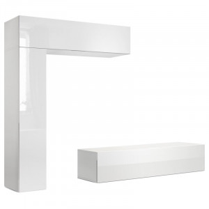 Set de mobilier pentru living Vladon, lemn, alb, 320 x 182 x 39 cm