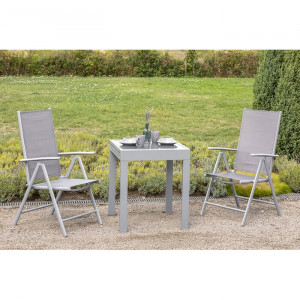 Set de o masa si 2 scaune de gradina Brayton, gri