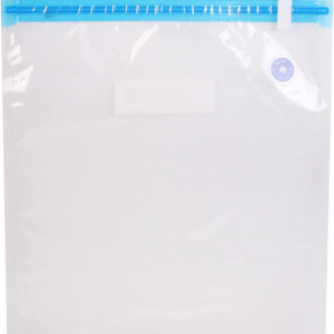 Set de pompa cu 4 pungi de vidat pentru alimente COOK CONCEPT, plastic, alb/albastru/transparent, 34 x 30 x 0,3 cm