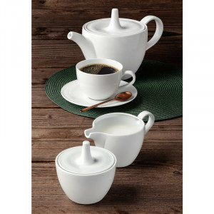 Set de vase Beat, 18 piese, alb, portelan