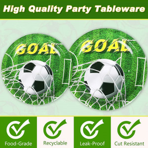 Set de vesela cu fotbal Formemory, hartie, multicolor, 72 piese