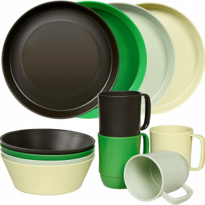 Set de vesela Greentainer, plastic, multicolor, 12 piese