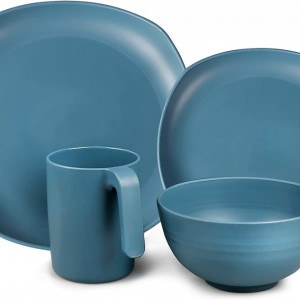 Set de vesela Greentainer, plastic, multicolor, 16 piese