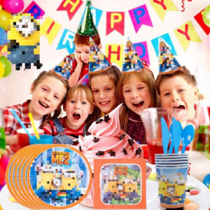 Set de vesela Minioni INTVN, carton, multicolor, 35 piese
