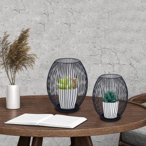Suport pentru lumanare Encoft, metal, negru