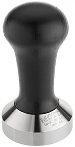 Tamper pentru cafea Motta, lemn/otel inoxidabil, negru, 44 mm