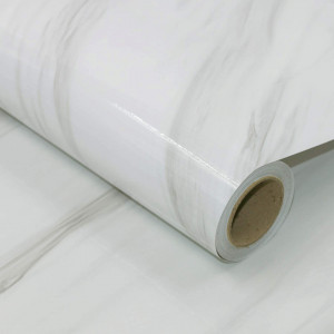Tapet AWNIC, vinil, alb, 60 x 500 cm