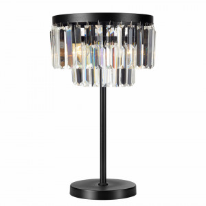 Veioza Ventimiglia, metal/sticla, neagra, 30 x 53 x 30 cm, 40w
