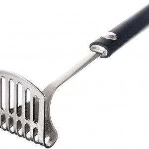 Zdrobitor pentru cartofi Ghidini, otel inoxidabil, argintiu/negru, 27,5 cm