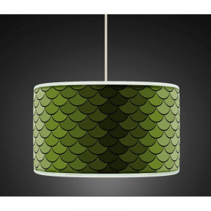 Abajur, verde, 26cm H x 50cm W x 50cm D