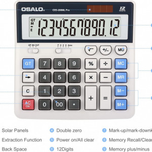 Calculator solar cu 12 cifre Lefancy, ABS/plastic, multicolor, 12,3 cm