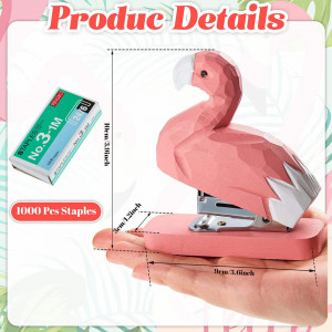 Capsator Zonon, model flamingo, lemn/metal, argintiu/alb/roz, 10 x 3 x 9 cm