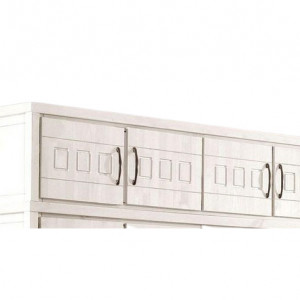 Dulap suspendat Antresole by Home Affaire, lemn masiv, 4 usi, alb