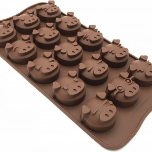 Forma pentru ciocolata HEIGOO, silicon, maro, 20,5 × 10,5 × 1,5 cm