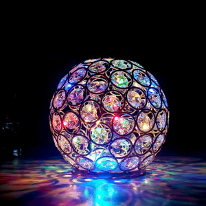 Glob luminos CTSC, metal, multicolor, 12 x 12 cm