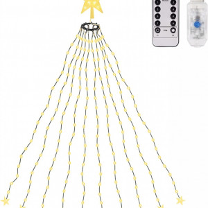 Instalatie pentru bradul de Craciun Salcar, LED, alb cald, 200 cm