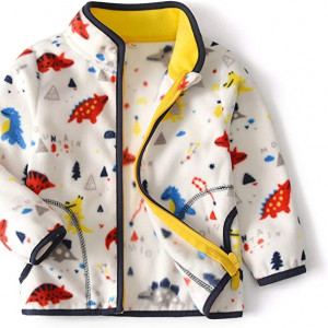 Jacheta pentru copii Jiamy, poliester/lana, multicolor, 5-6 ani
