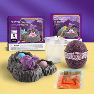 Jucarie cu dinozauri pentru copii Science Can, plastic, multicolor