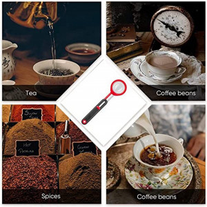 Lingurita de masurare a cafelei COLEESON, plastic, rosu/negru, 21 cm