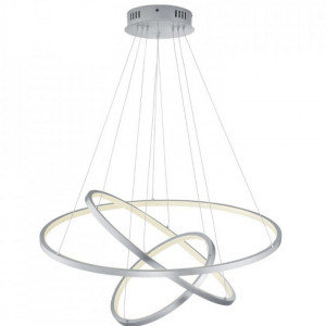 Lustra tip pendul AARON, LED, RGB, metal/plastic, argintiu, 80 x 150 cm