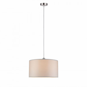 Lustra tip pendul Tessa fier/tesatura, 1 bec, alb, diametru 45 cm, 230 V